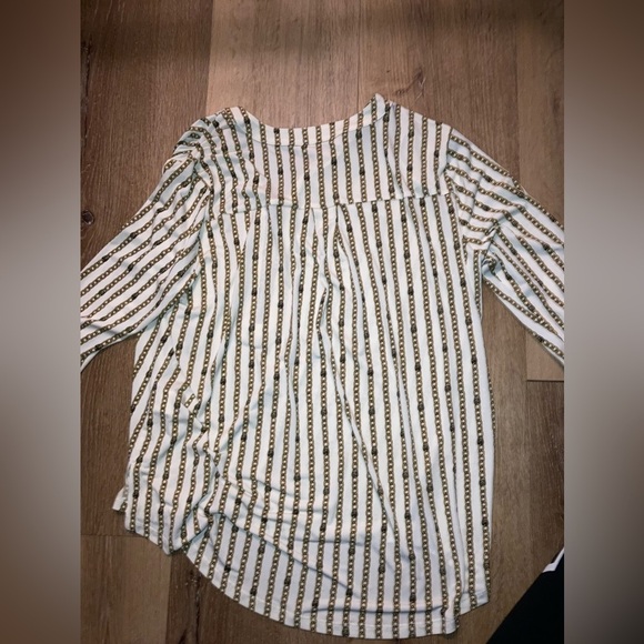 Michael Michael Kors Gold Chain Blouse 
| V-Neck |Size XL |Women’s - Picture 5 of 16